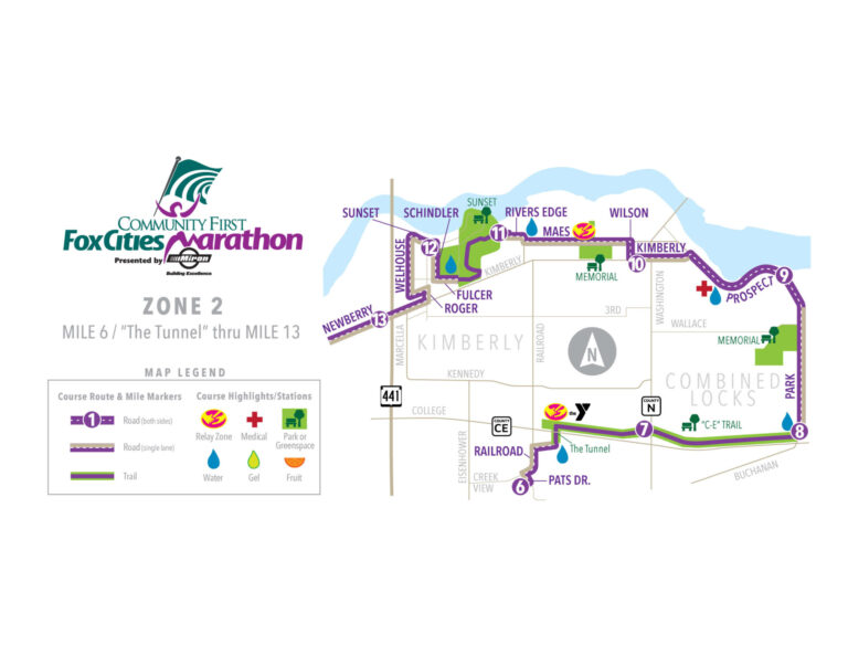 Fox Cities Marathon Fox Cities Marathon Zone Map for 2023 Zone 2