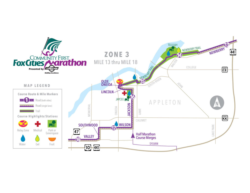 Fox Cities Marathon Fox Cities Marathon Zone Map for 2023 Zone 3