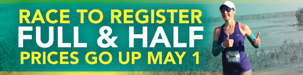 Race to register Full and Half Marathon for the Fox Cities Marathon - Prices go up May 1