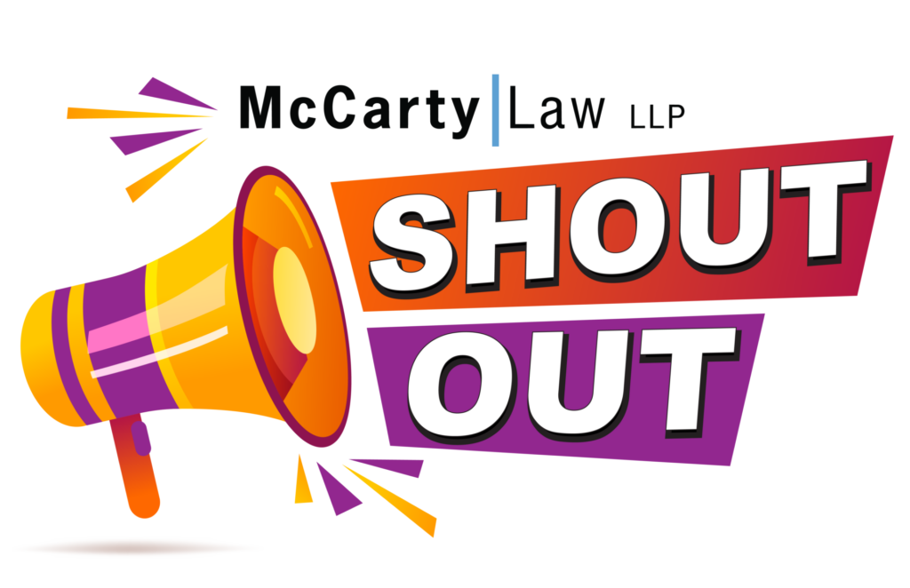 McCarty Law LLP Shout Out Board megaphone image.