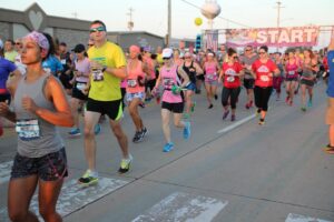 Fox Cities Marathon 35 Year Legacy Runner Dr. Anne Siegrist running.