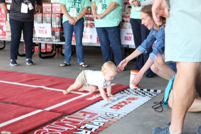 Fox Cities Marathon Toddler Trot Finish Line.