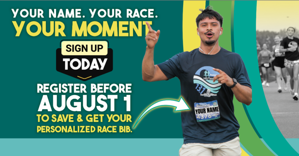 Fox Cities Marathon runner, register before August 1 to save & get your personalized race bib.