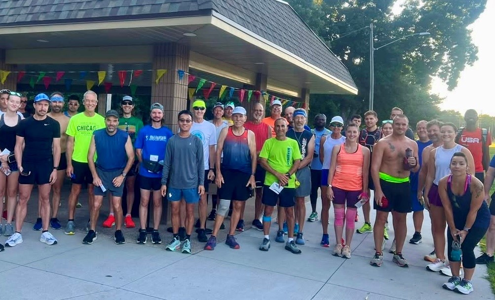 Fox Cities Marathon crowd for training run.