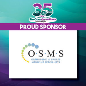 Fox Cities Marathon Proud Sponsor Orthopedic Sports Medicine Specialists logo.