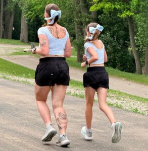 Fox Cities Marathon Lauren and Harper running.