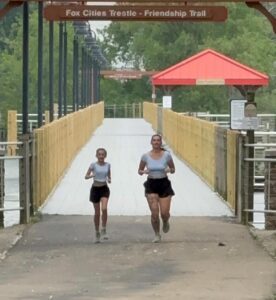 Fox Cities Marathon Lauren and Harper running.